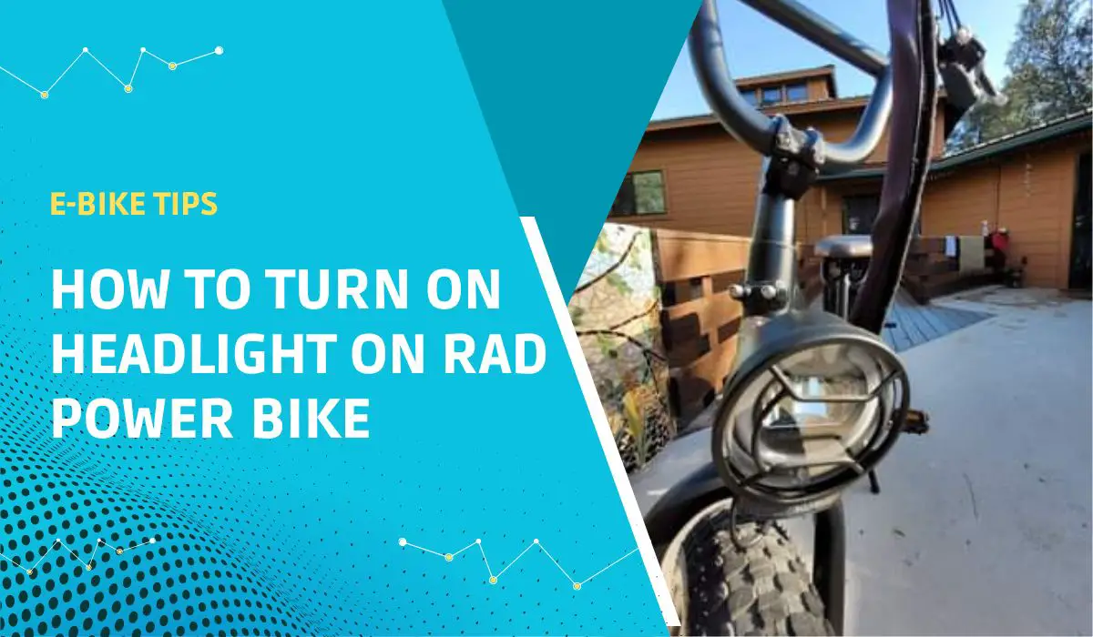 How To Turn on RadPower Bike headlight Elite Bike Pro
